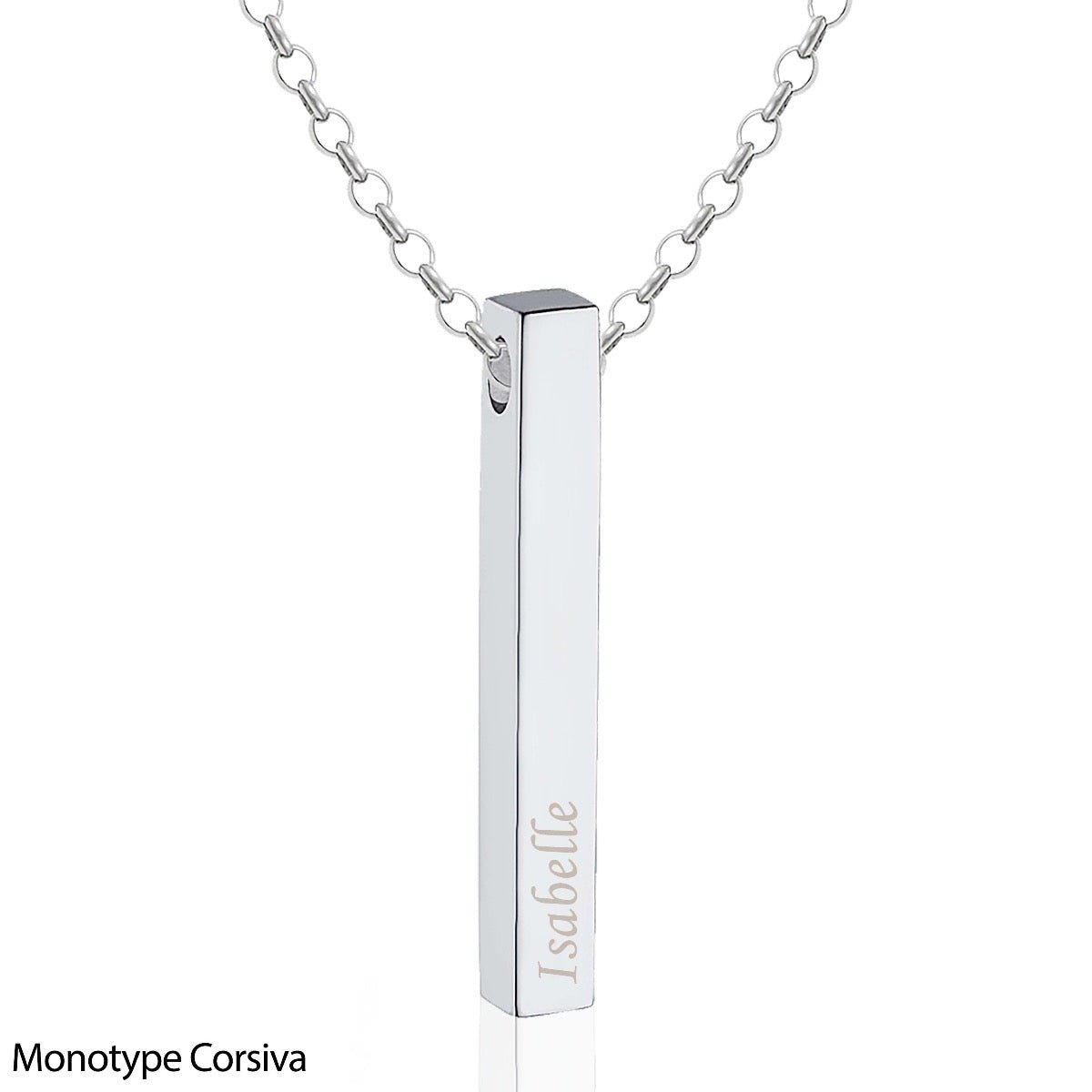 Personalised Bar Necklace - Sterling Silver - MYLEE London