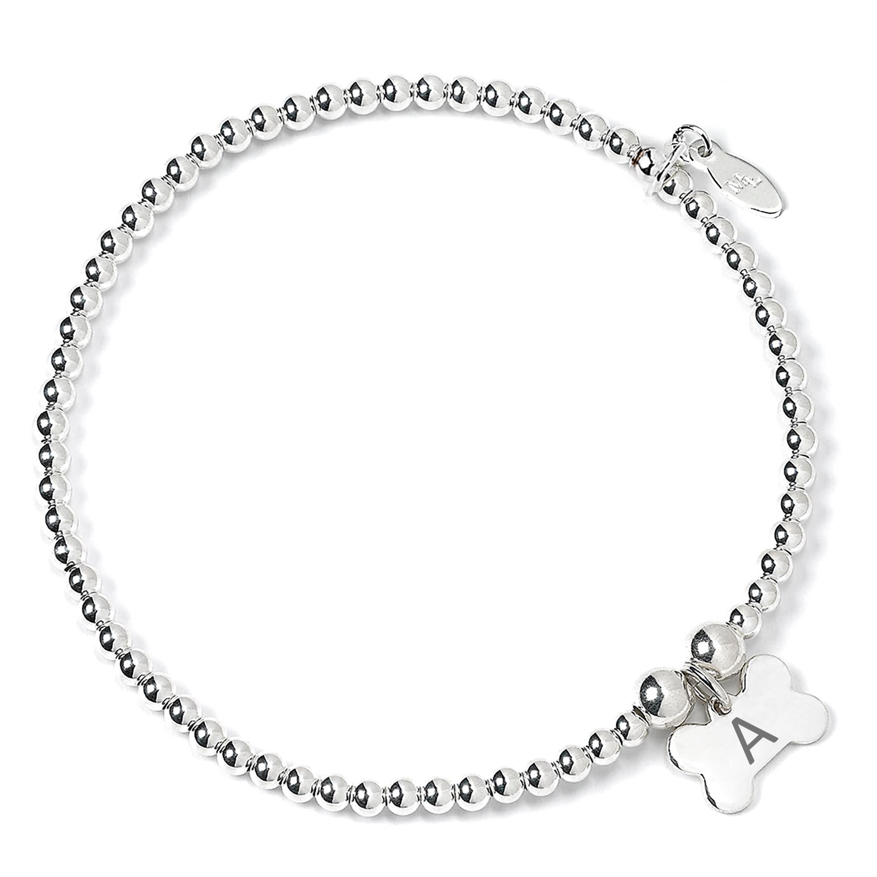 Personalised Bone Bracelet - Sterling Silver - MYLEE London