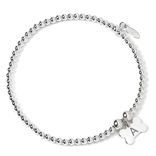 Personalised Bone Bracelet - Sterling Silver - MYLEE London