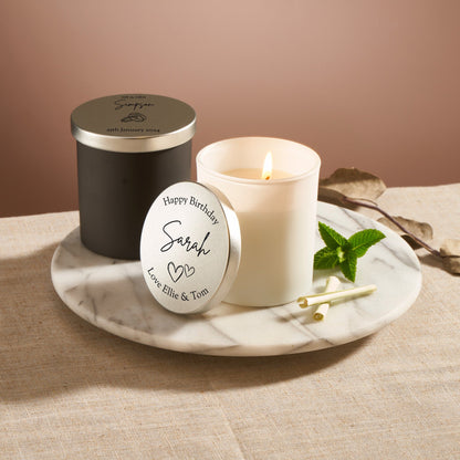 Personalised Candle - Lemongrass & Mint Scented - MYLEE London