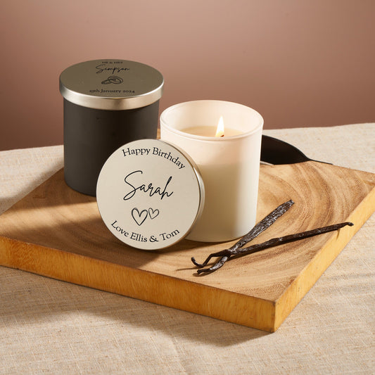 Personalised Candle - Vanilla Scented - MYLEE London