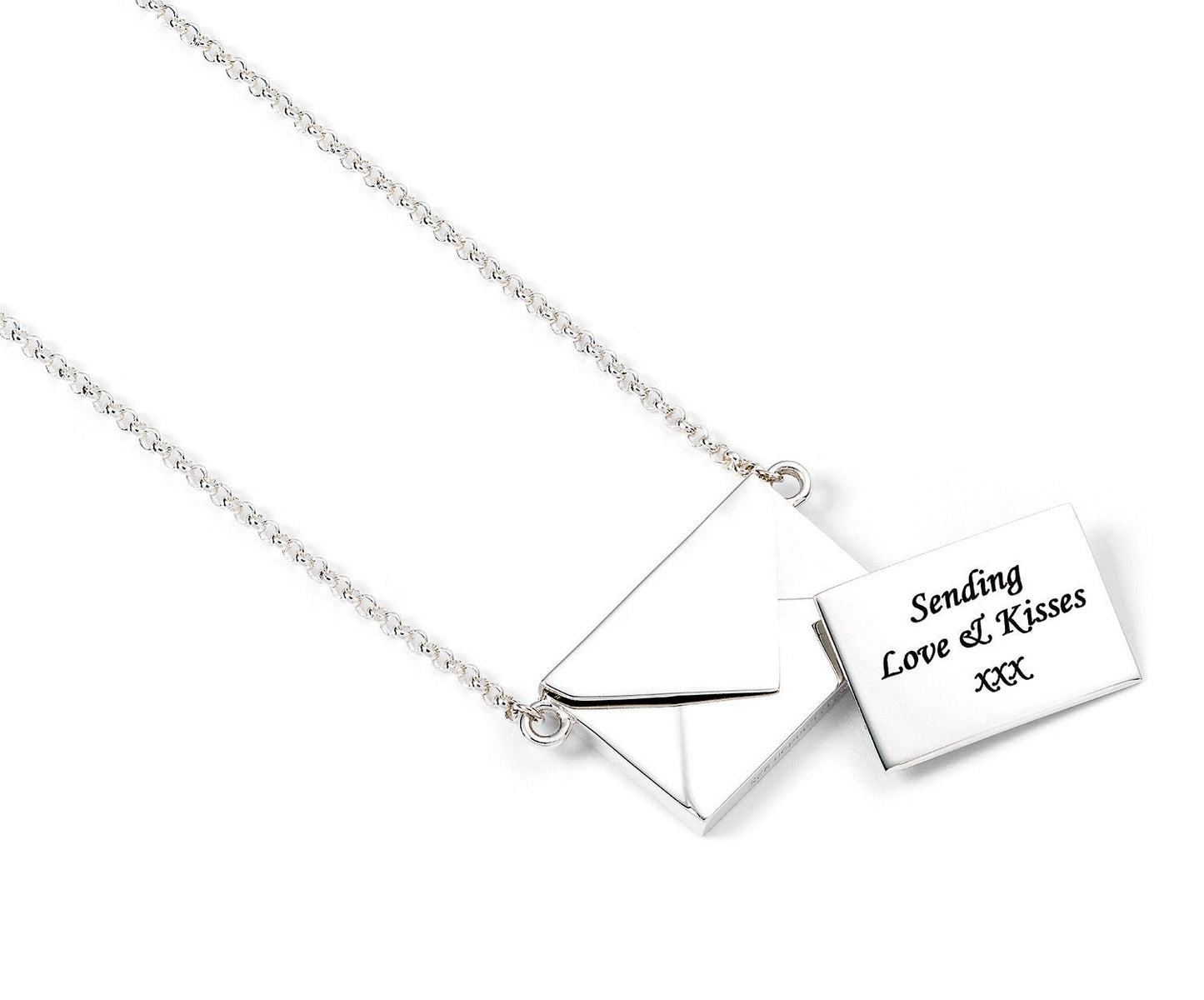 Personalised Envelope & Letter Silver Necklace - MYLEE London