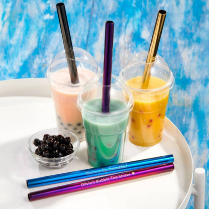 Personalised Metal Boba Bubble Tea Straws - MYLEE London