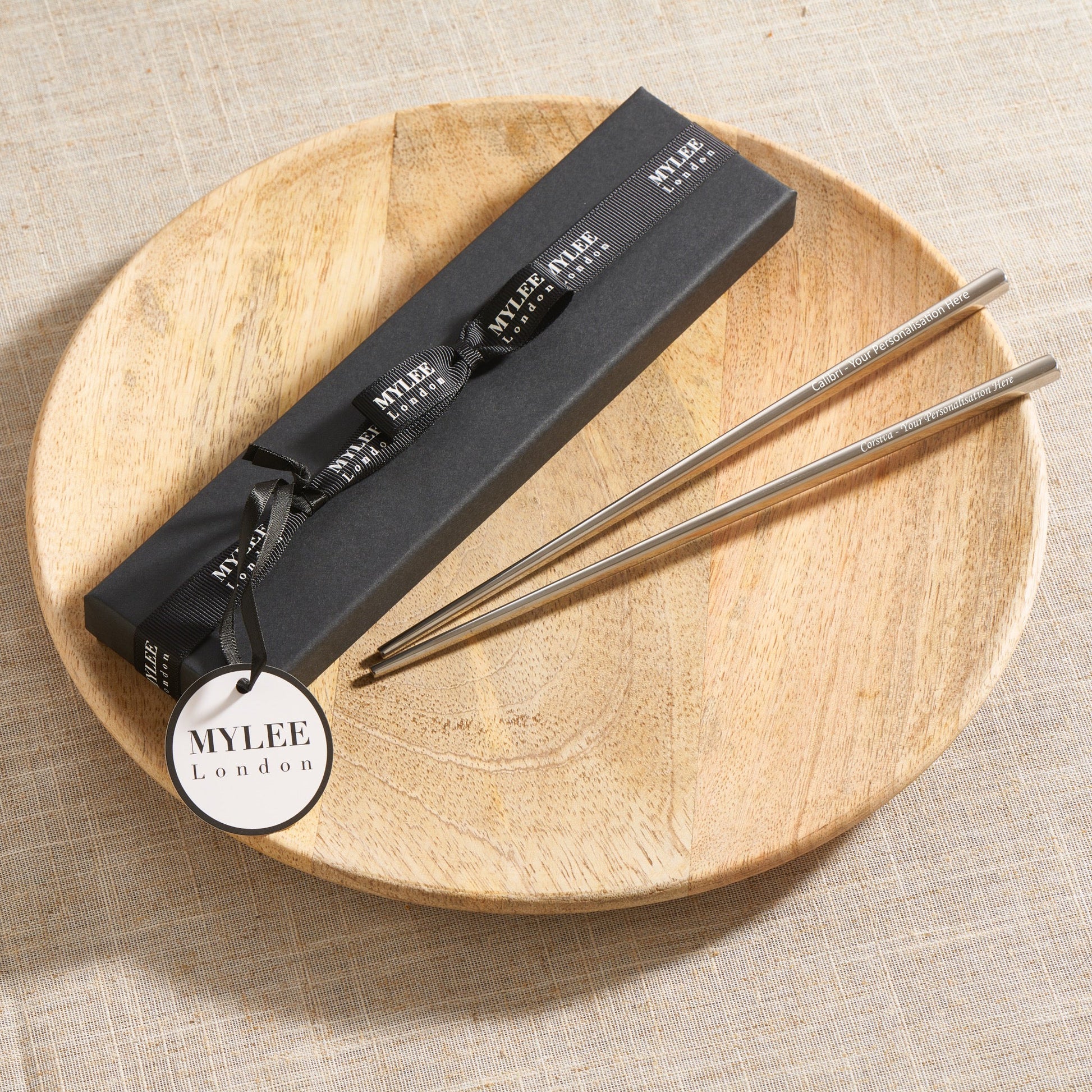 Personalised Metal Chopsticks - MYLEE London