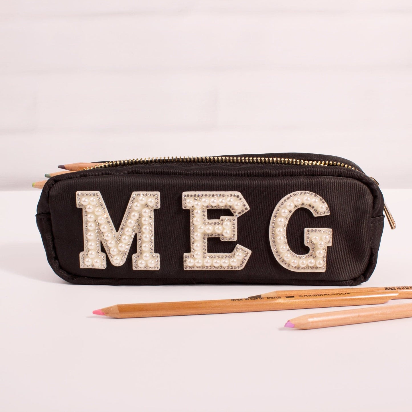 Personalised Pencil Case with Glitter or Pearl Letters - MYLEE London