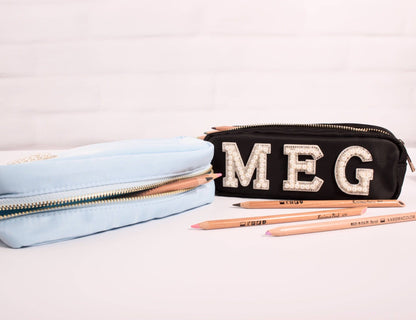 Personalised Pencil Case with Glitter or Pearl Letters - MYLEE London