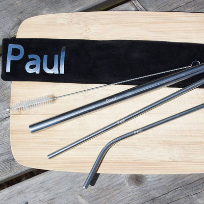 Personalised Pouch for Straws & Drinks Stirrers - MYLEE London