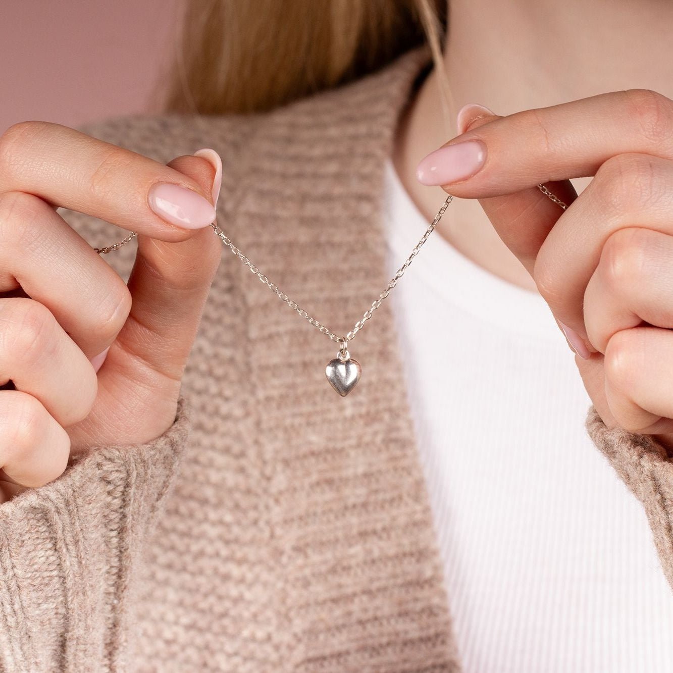 Personalised Puffy Heart Necklace - MYLEE London