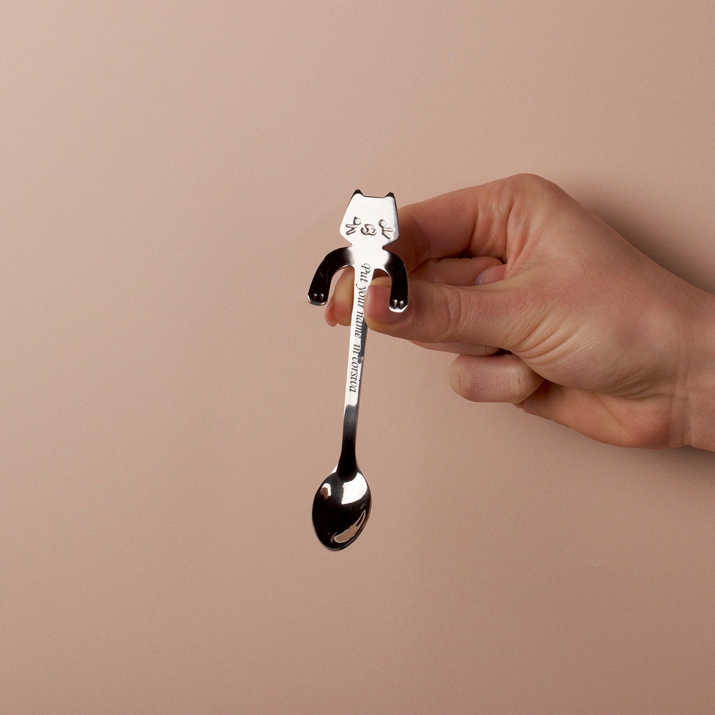 Personalised Stainless Steel Cat Tea Spoon - MYLEE London