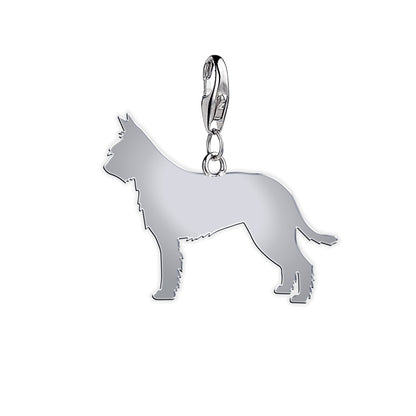 Picardy Sheepdog Silhouette Silver Charm - MYLEE London