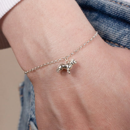 Pitbull Chain Bracelet - Personalised - Sterling Silver - MYLEE London