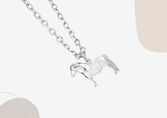 Pony Silver Necklace - Personalised - MYLEE London