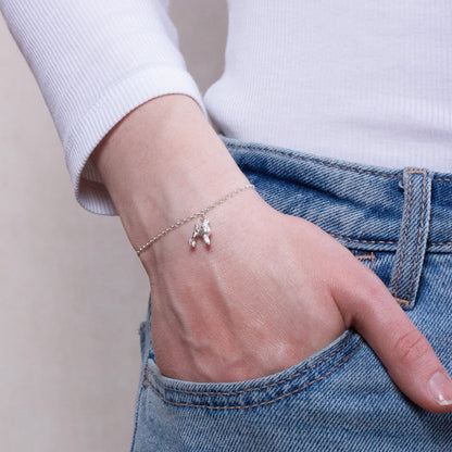 Poodle Chain Bracelet - Personalised - Sterling Silver - MYLEE London