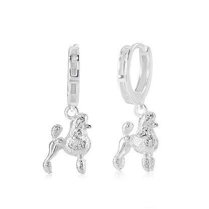 Poodle Silver Earrings - MYLEE London