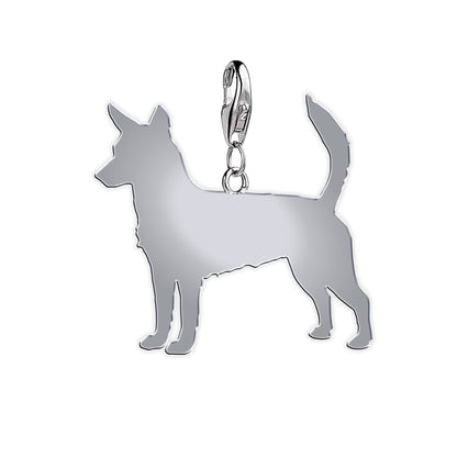 Portuguese Podengo Silhouette Silver Charm - MYLEE London