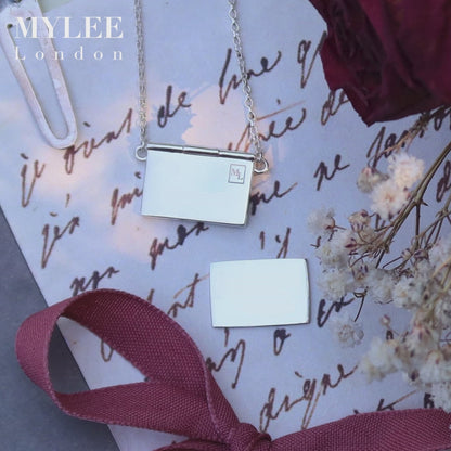 Personalised Envelope & Letter Silver Necklace