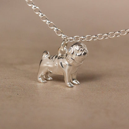 Pug Chain Bracelet - Personalised - Sterling Silver - MYLEE London
