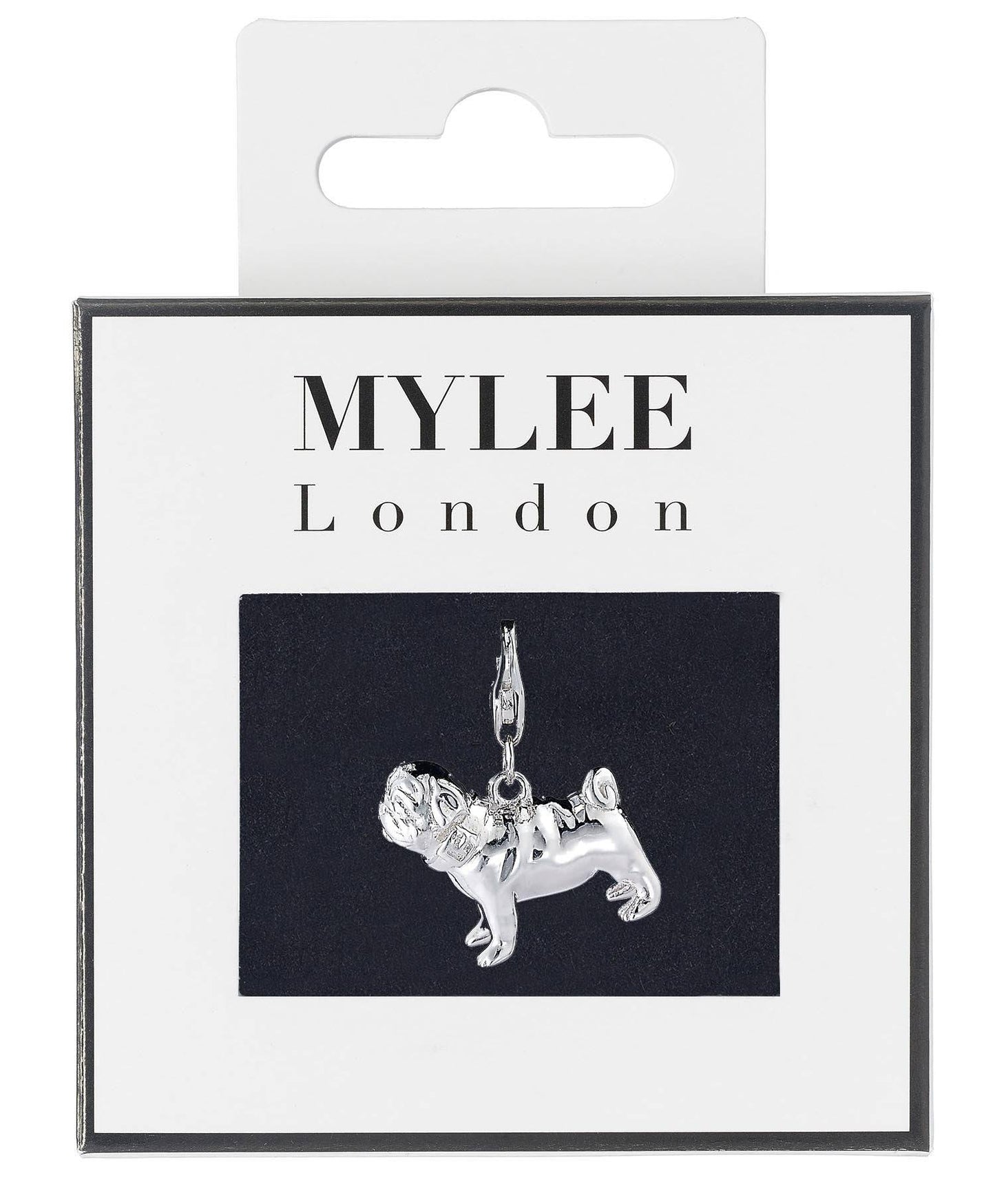 Pug Silver Plated Charm - MYLEE London