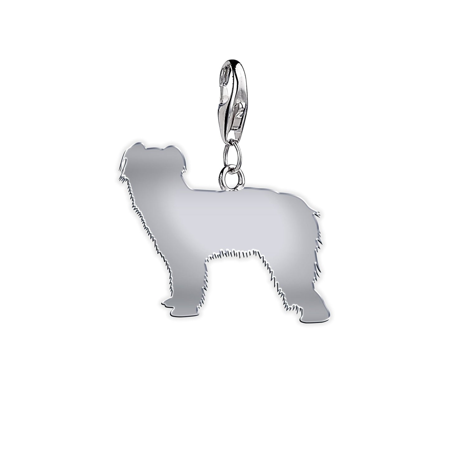 Pyrenean Sheepdog Silhouette Silver Charm - MYLEE London