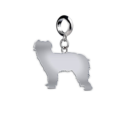 Pyrenean Sheepdog Silhouette Silver Charm - MYLEE London