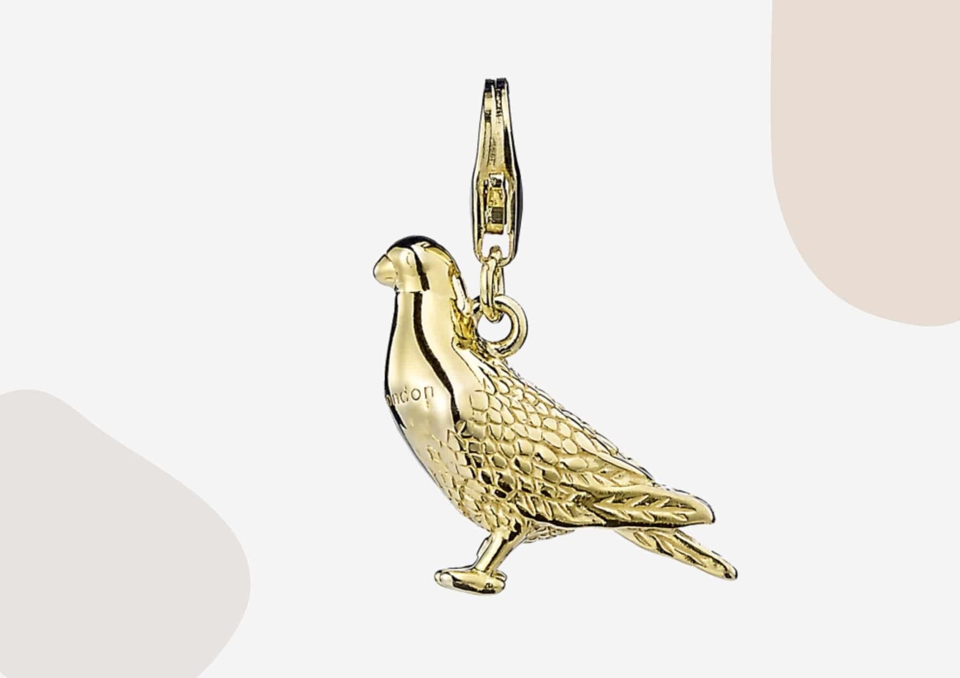 Racing Pigeon Gold Charm - MYLEE London