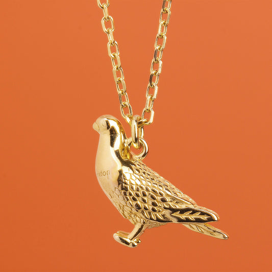 Racing Pigeon Gold Necklace - Personalised - MYLEE London