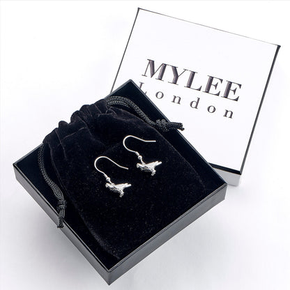 Racing Pigeon Silver Earrings - MYLEE London