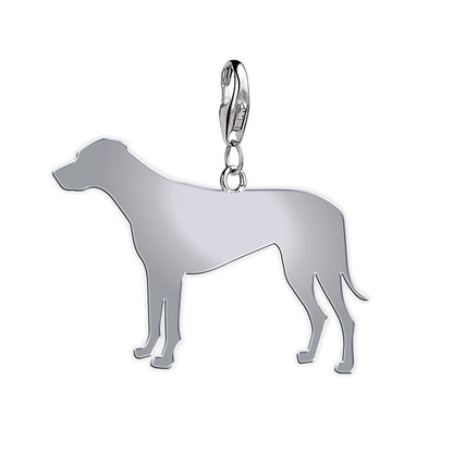 Rhodesian Ridgeback Silhouette Silver Charm - MYLEE London