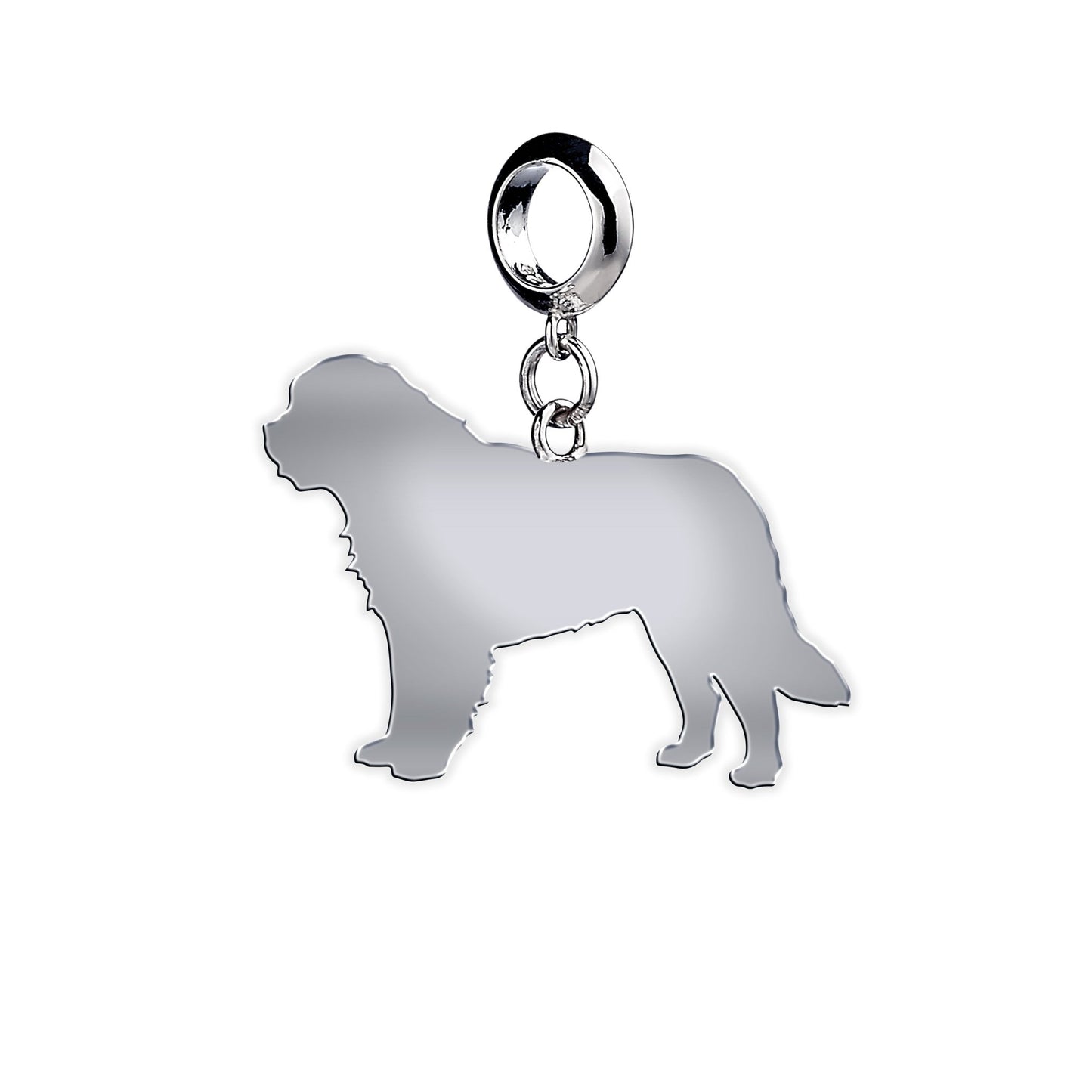 Saint Bernard Silhouette Silver Charm - MYLEE London