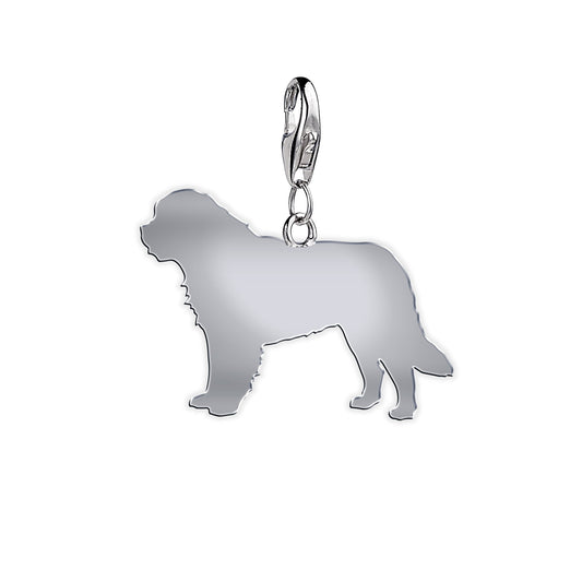 Saint Bernard Silhouette Silver Charm - MYLEE London