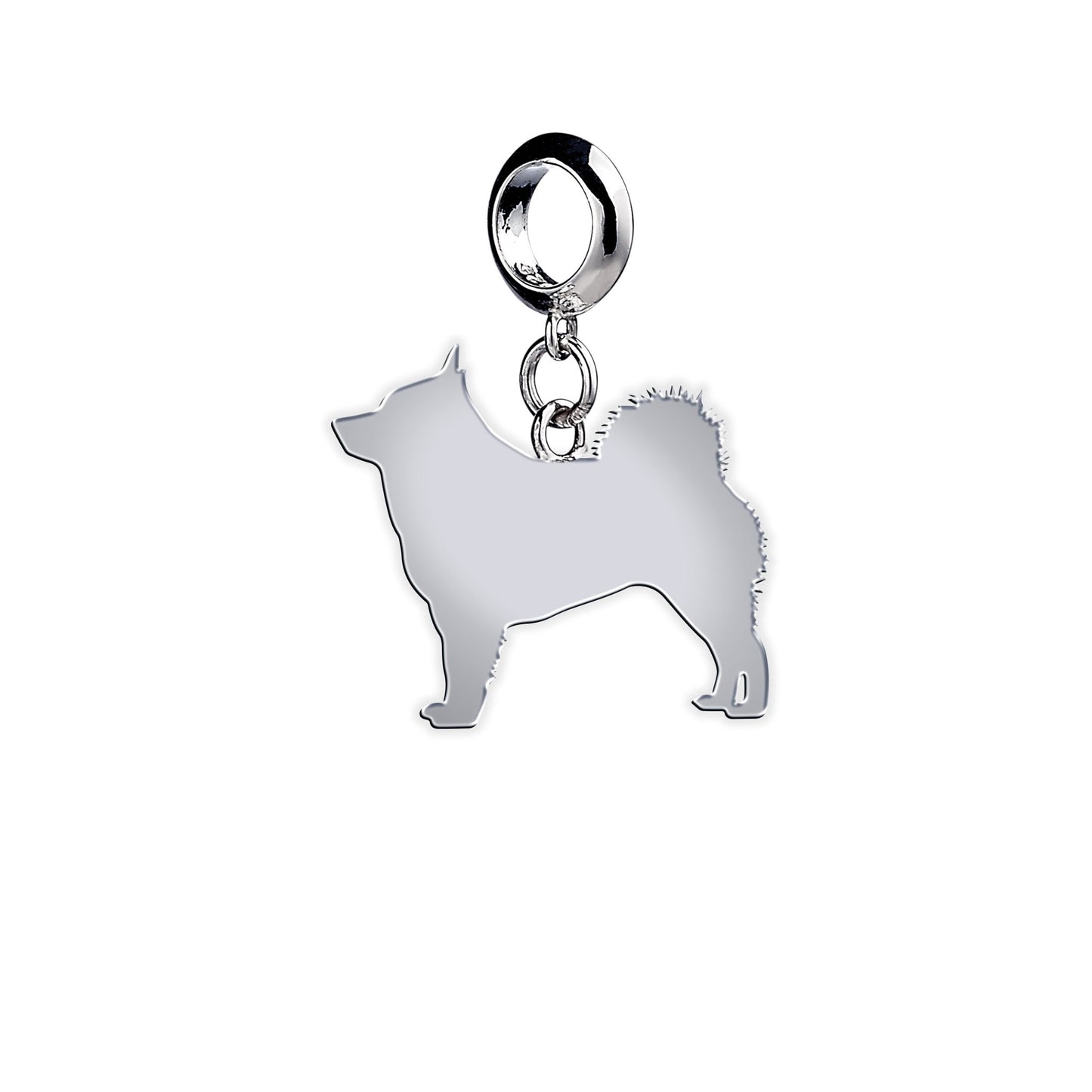 Schipperke Silhouette Silver Charm - MYLEE London