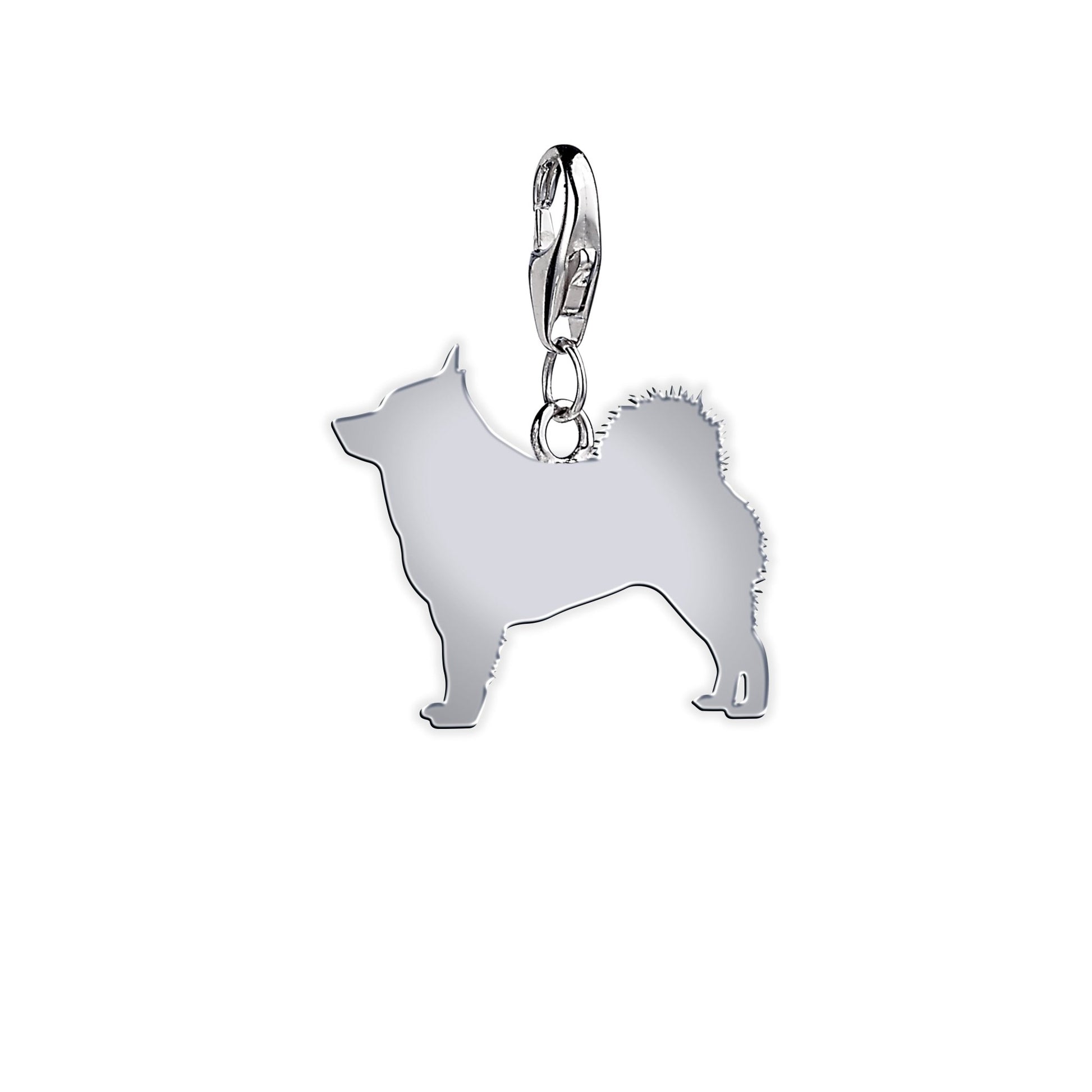 Schipperke Silhouette Silver Charm - MYLEE London