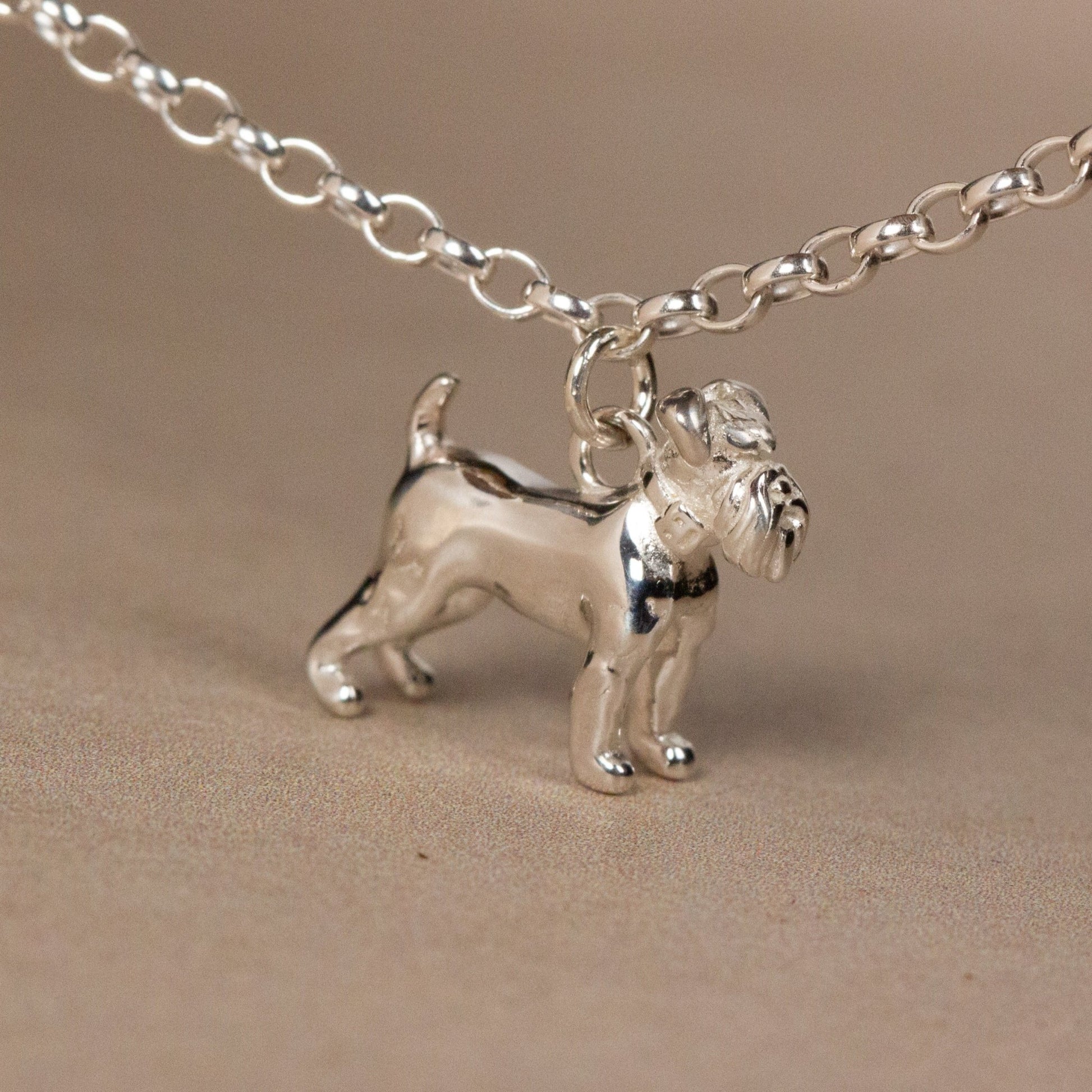Schnauzer Dainty Chain Bracelet - Personalised - Sterling Silver - MYLEE London