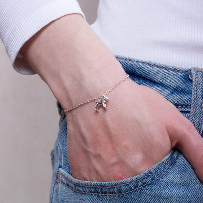 Schnauzer Dainty Chain Bracelet - Personalised - Sterling Silver - MYLEE London