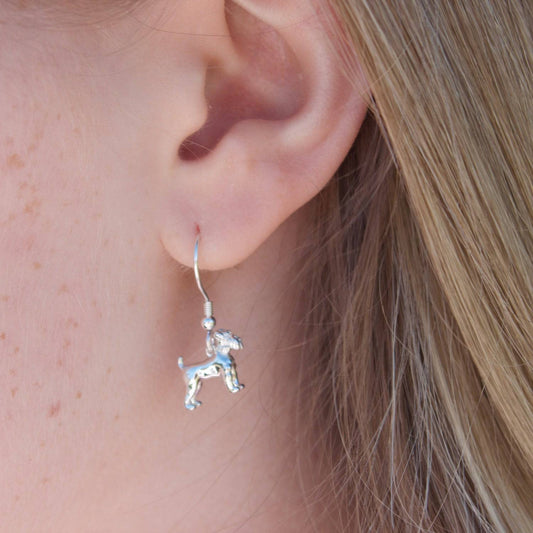 Schnauzer Silver Earrings - MYLEE London