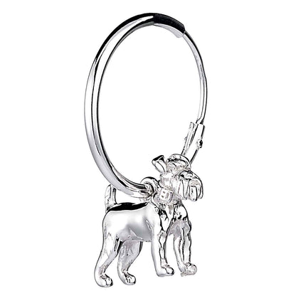 Schnauzer Silver Earrings - MYLEE London