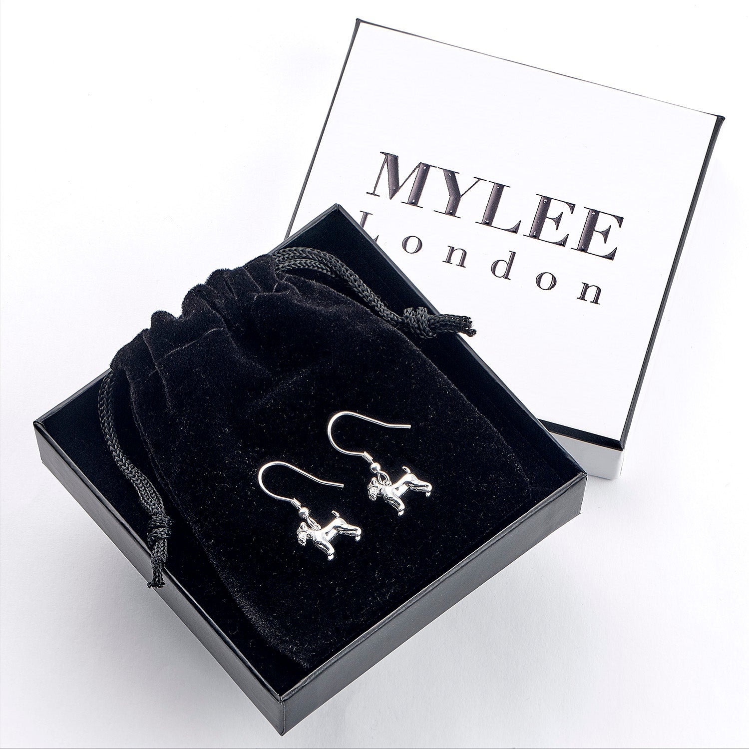 Schnauzer Silver Earrings - MYLEE London