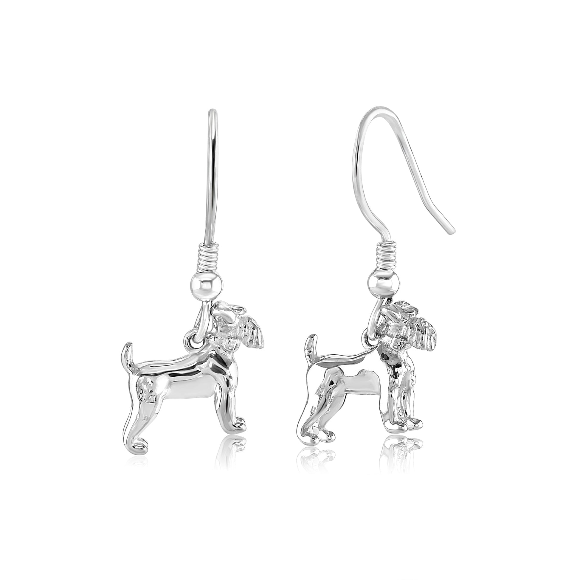 Schnauzer Silver Earrings - MYLEE London