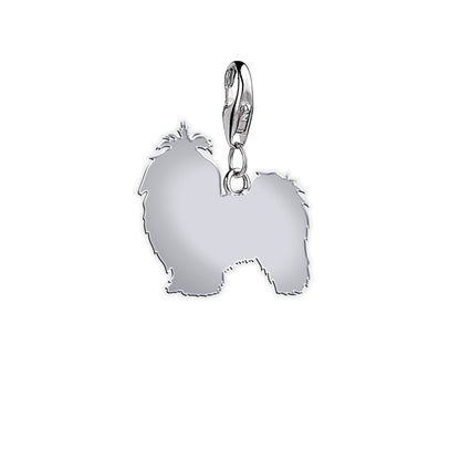 Shih Tzu Silhouette Silver Charm - MYLEE London