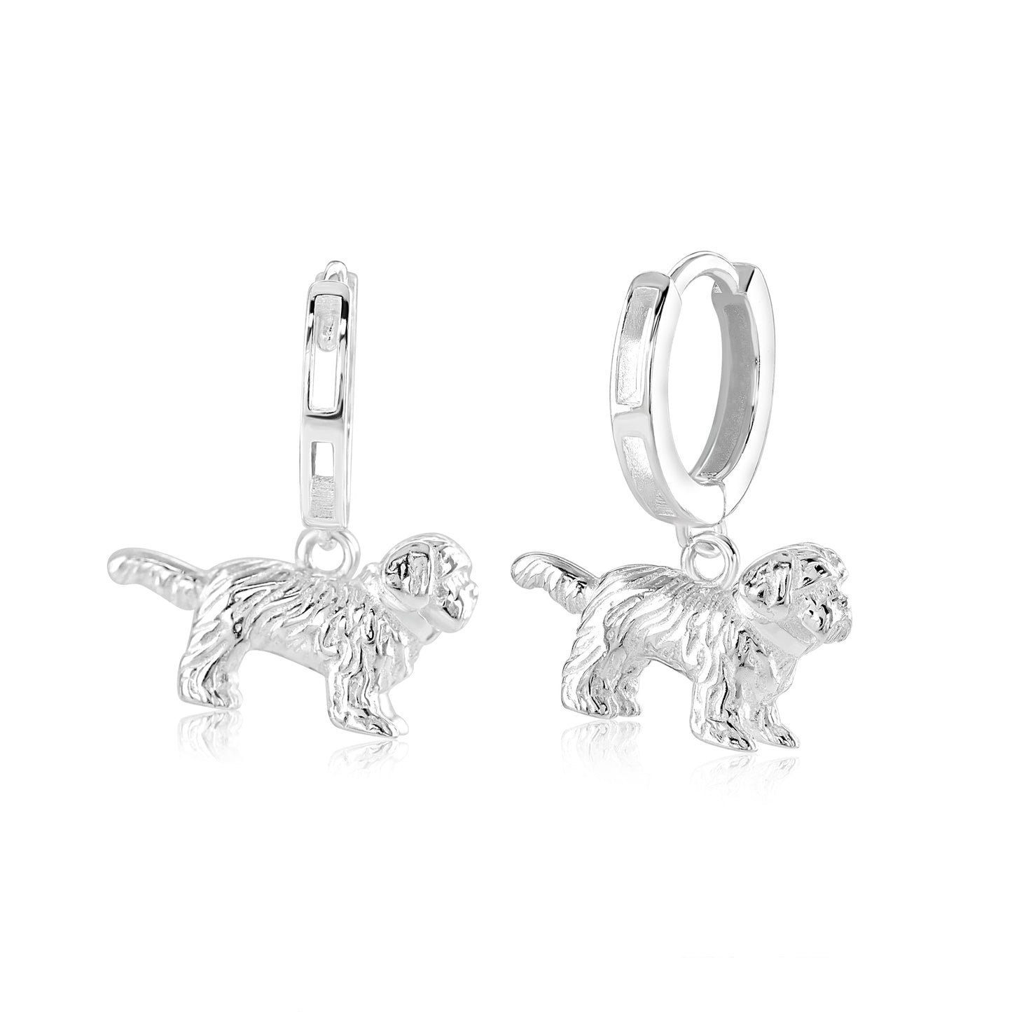 Shih Tzu Silver Earrings - MYLEE London