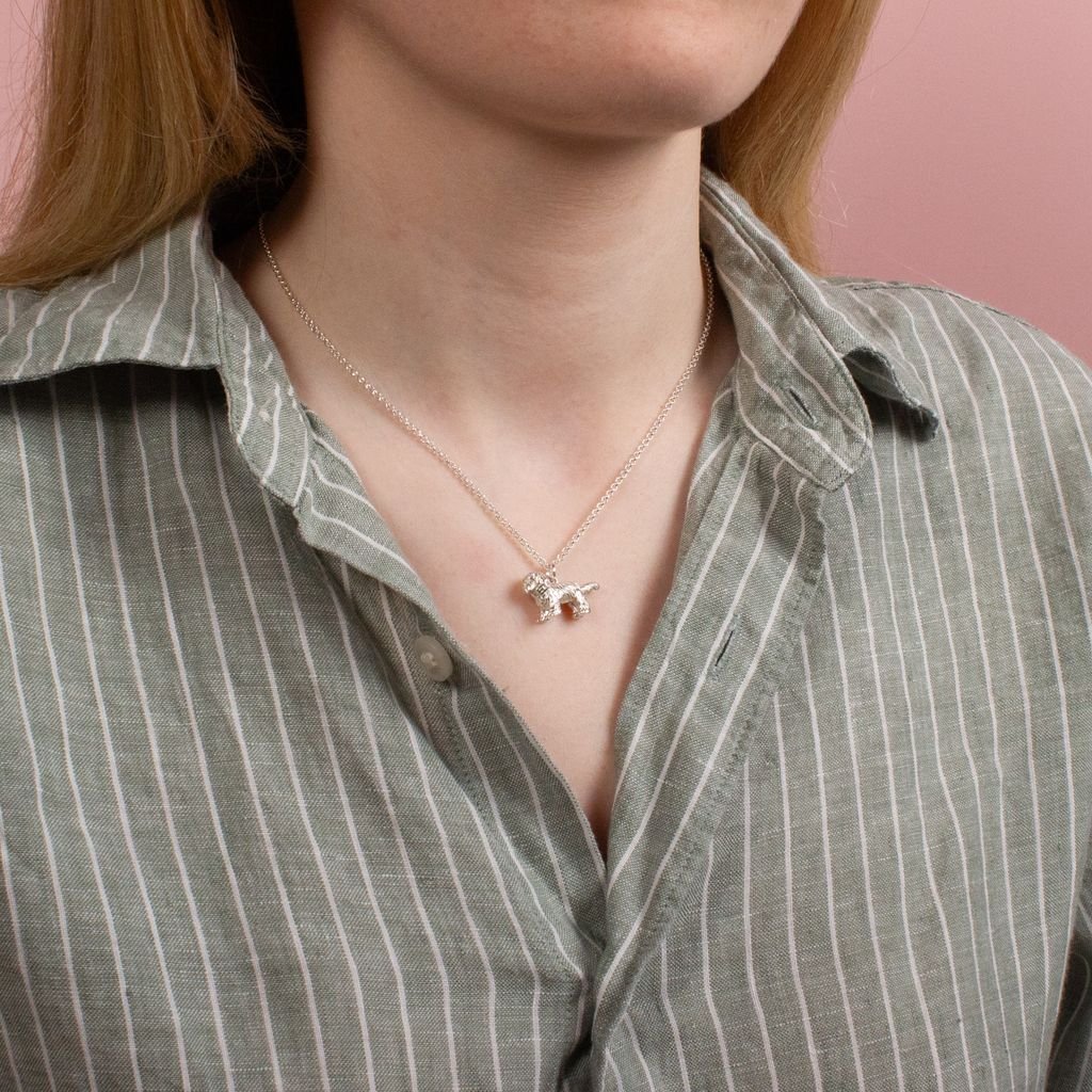 Shih Tzu Silver Necklace - Personalised - MYLEE London