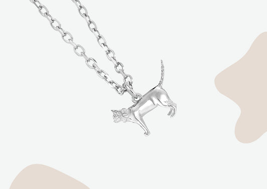 Short-Haired Cat Silver Necklace - Personalised - MYLEE London