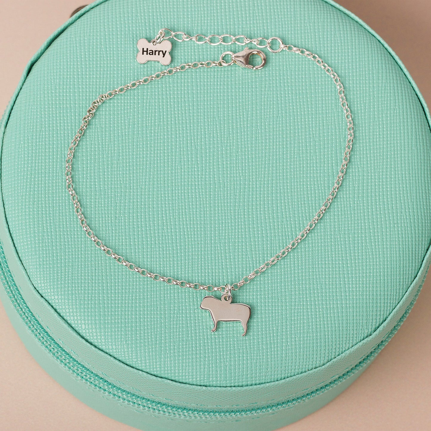 Silhouette Dog Chain Bracelet - Personalised - Sterling Silver - MYLEE London