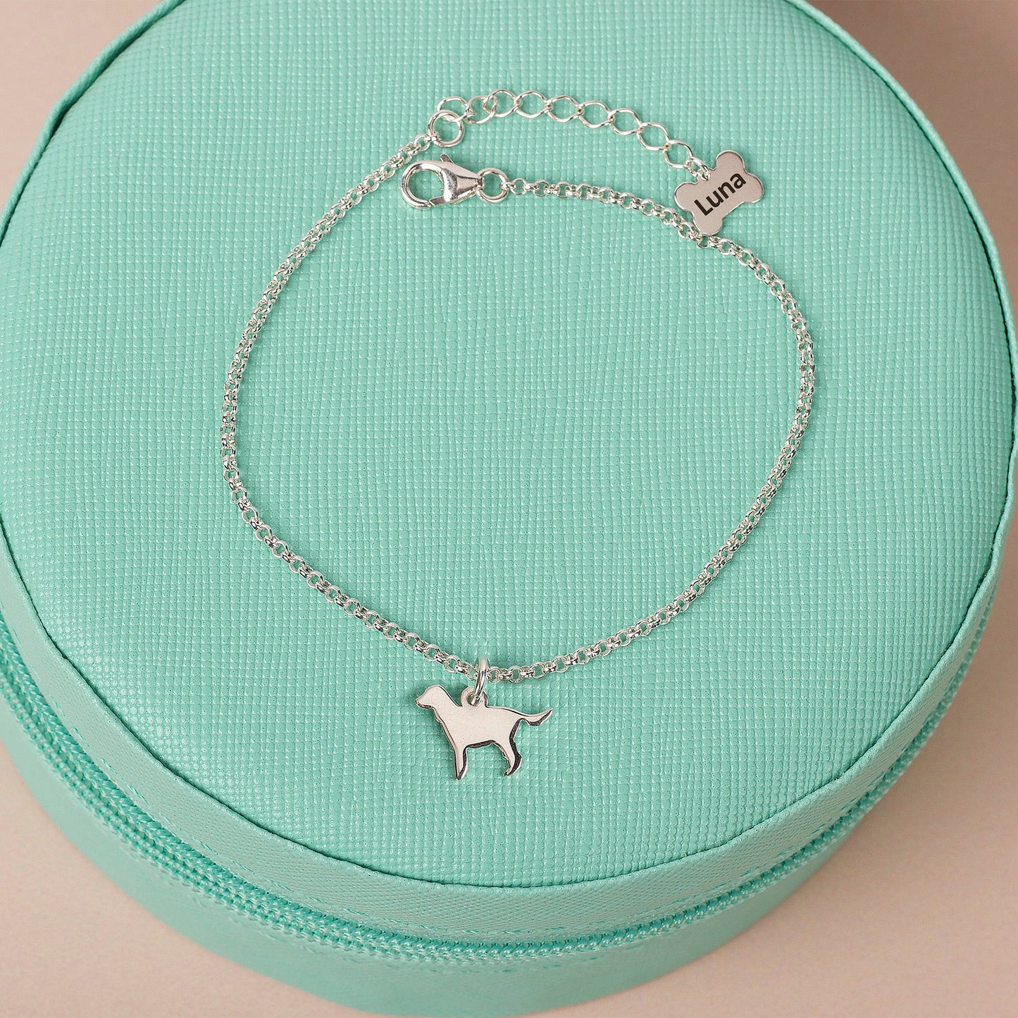 Silhouette Dog Chain Bracelet - Personalised - Sterling Silver - MYLEE London