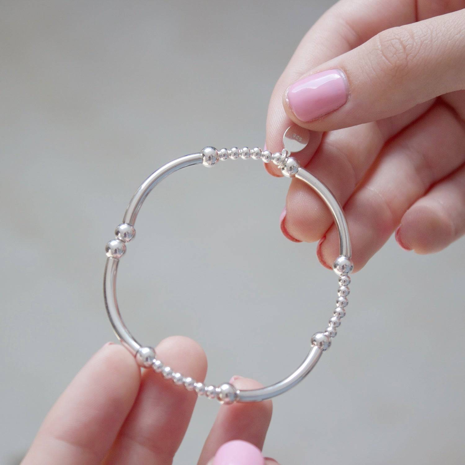 Silver Ball & Noodle Bead Bracelet - MYLEE London