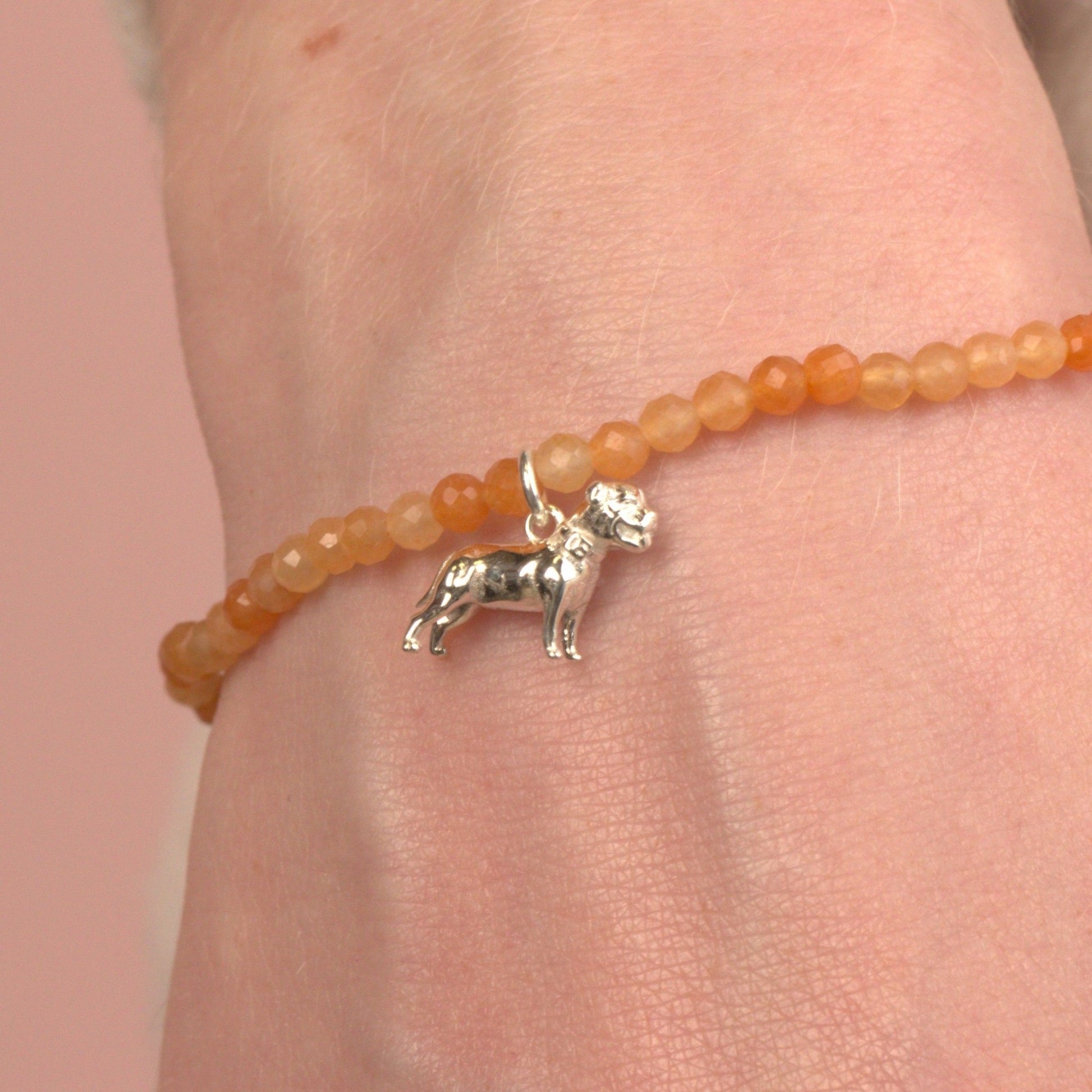 Staffordshire Bull Terrier Crystal Bracelet Personalised – MYLEE