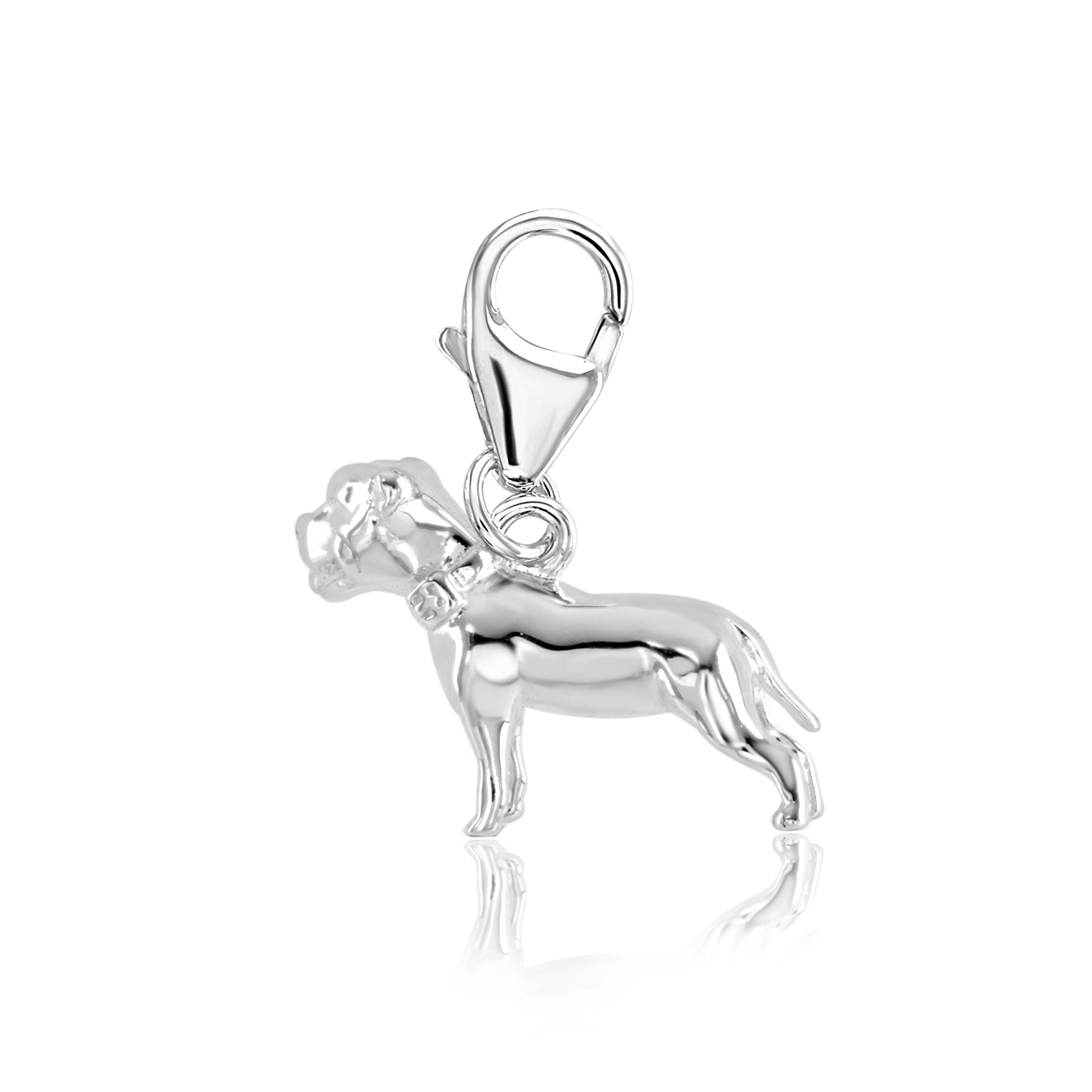 Staffordshire Bull Terrier Silver Charm - MYLEE London