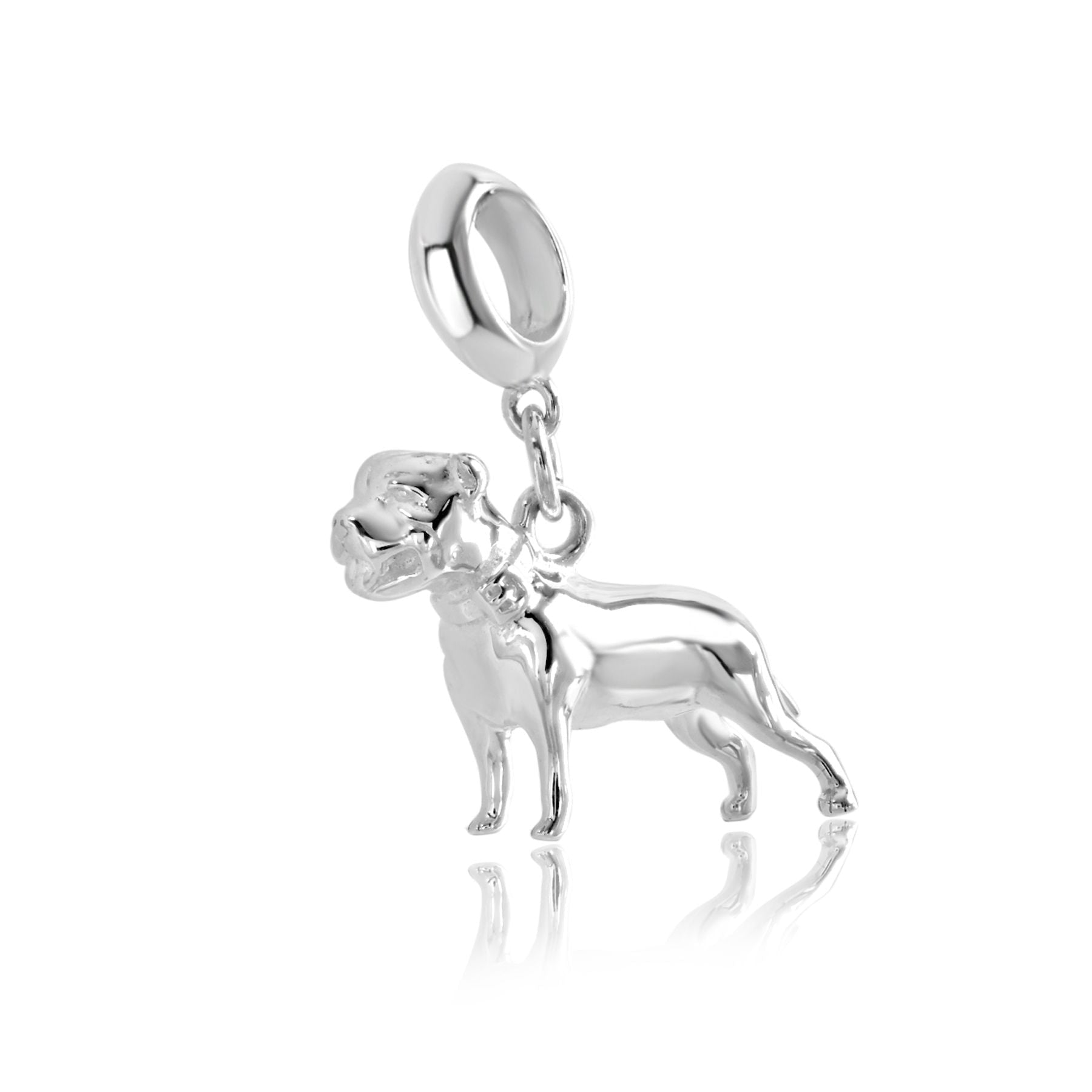 Staffordshire Bull Terrier Silver Charm - MYLEE London