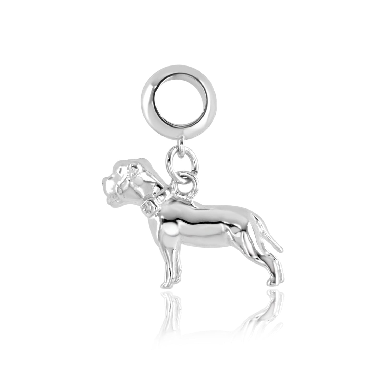 Staffordshire Bull Terrier Silver Charm - MYLEE London