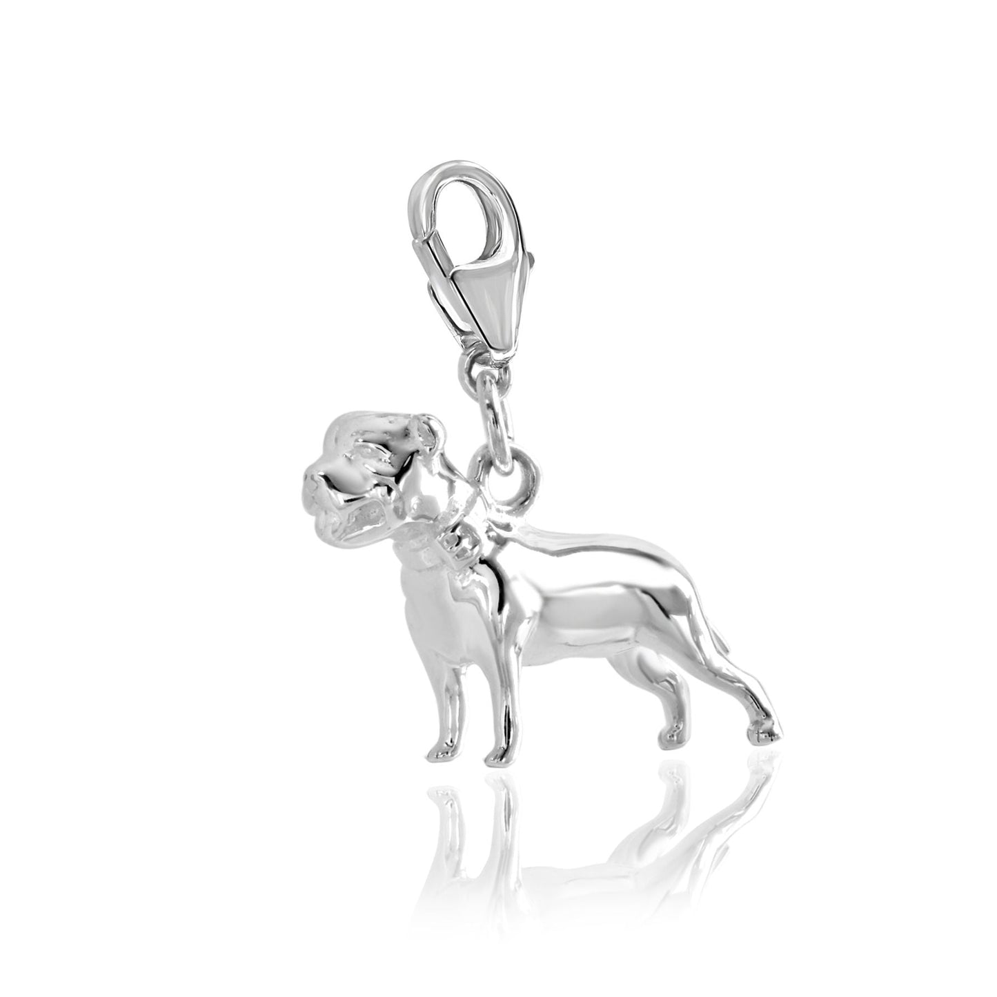 Staffordshire Bull Terrier Silver Charm - MYLEE London